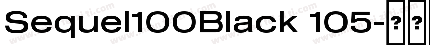 Sequel100Black 105字体转换